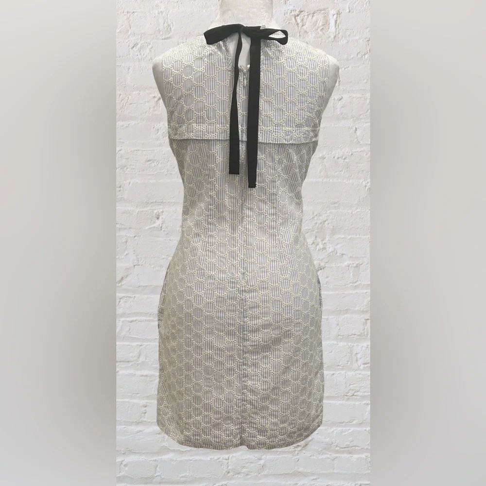 J. Crew Sear Sucker and Eyelet Shift Dress, Size 2 Preppy Nautical Cottagecore